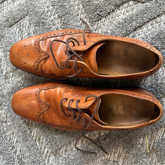 Cole Haan Tan Leather Oxford Shoes featuring NIKE AIR classic - Picture 3 of 6